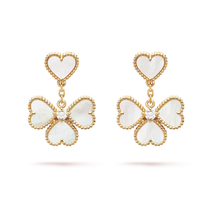 [Noble Jewelry]CLOVER SWEET WHITE MOP EARRINGS