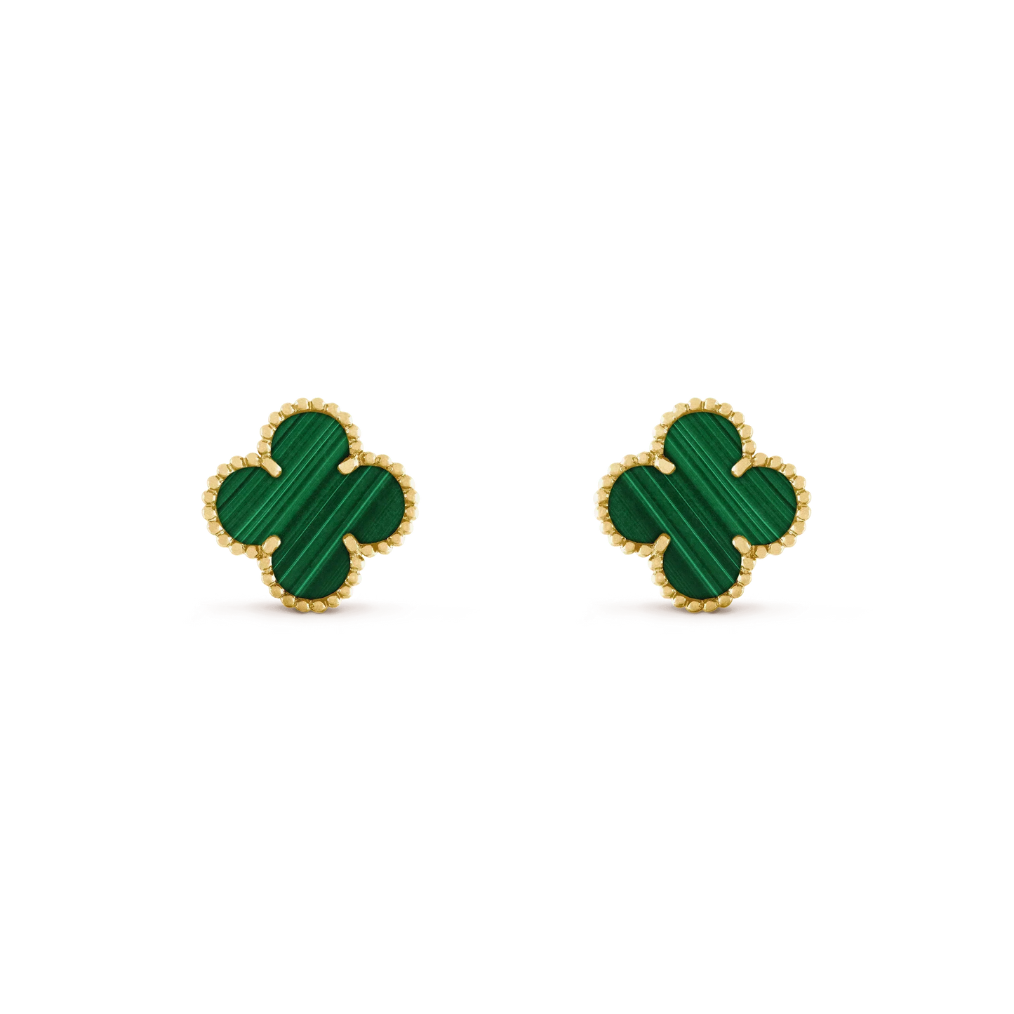 [Edler Schmuck]CLOVER MEDIUM 1 MOTIFS MALACHIT OHRRINGE