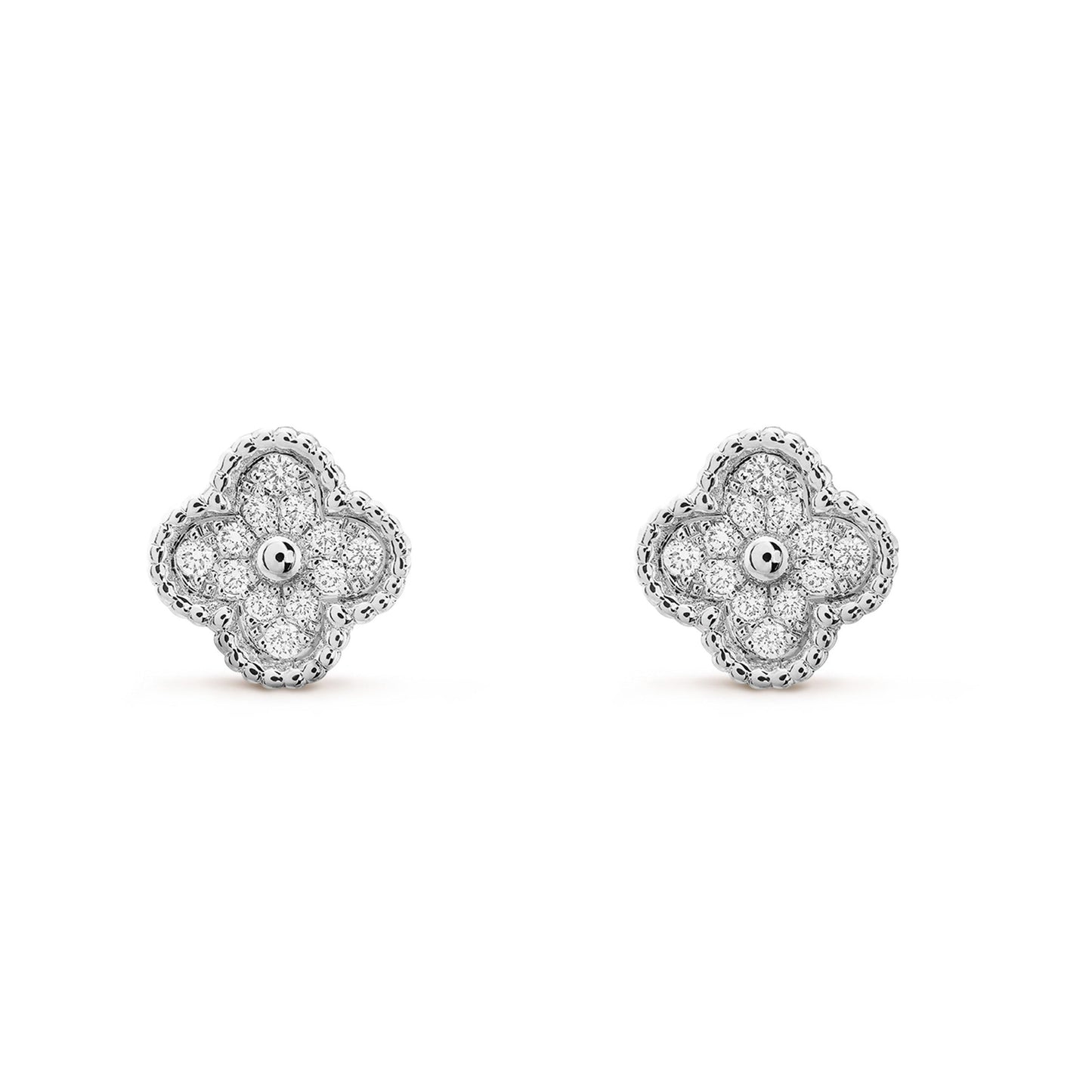 [Edler Schmuck]CLOVER MINI DIAMANT OHRSTECKER