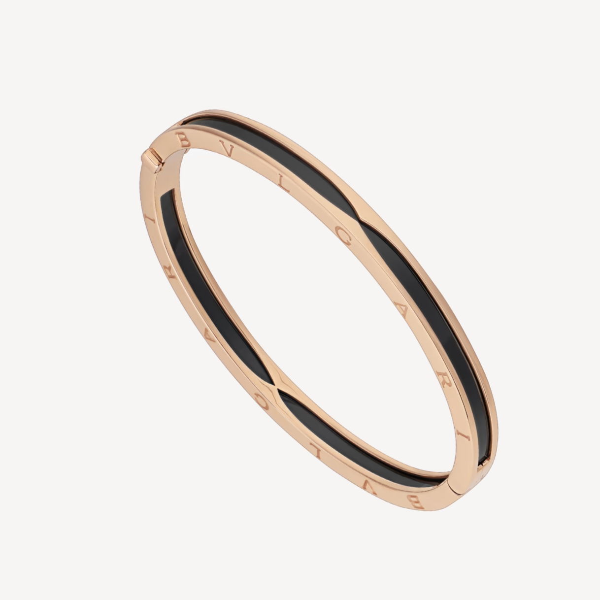 [Noble Jewelry]ZERO 1 PINK GOLD WITH BLACK CERAMIC BRACELET