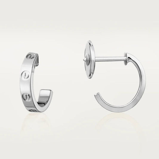 [Noble Jewelry]LOVE EARRINGS 2.65MM SILVER