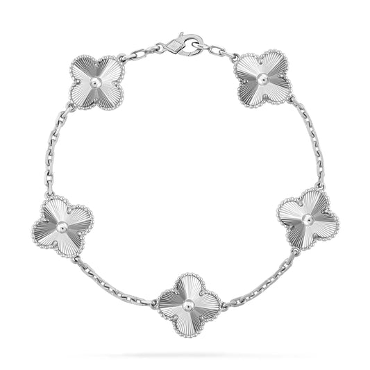 [Noble Jewelry]CLOVER SILVER 5 MOTIFS BRACELET