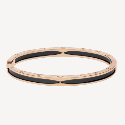 [Noble Jewelry]ZERO 1 PINK GOLD WITH BLACK CERAMIC BRACELET