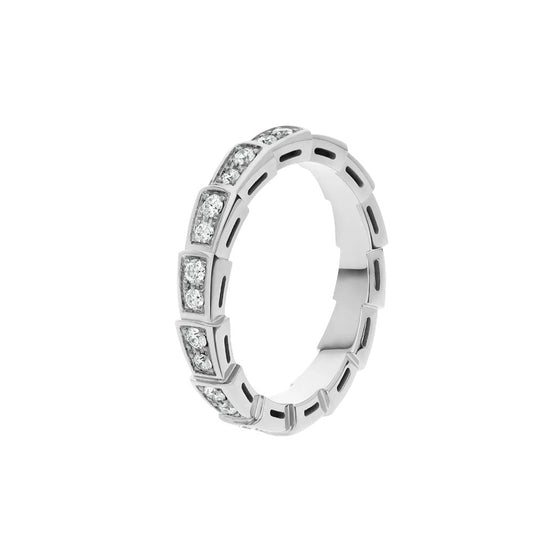 [Noble Jewelry]SERPENTI RING SILVER DIAMOND PAVED 3MM