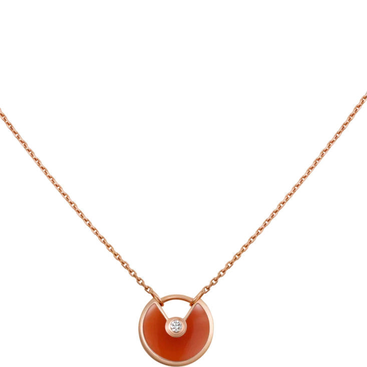 [Noble Jewelry]AMULETTE GOLD CARNELIAN ONYX NECKLACE