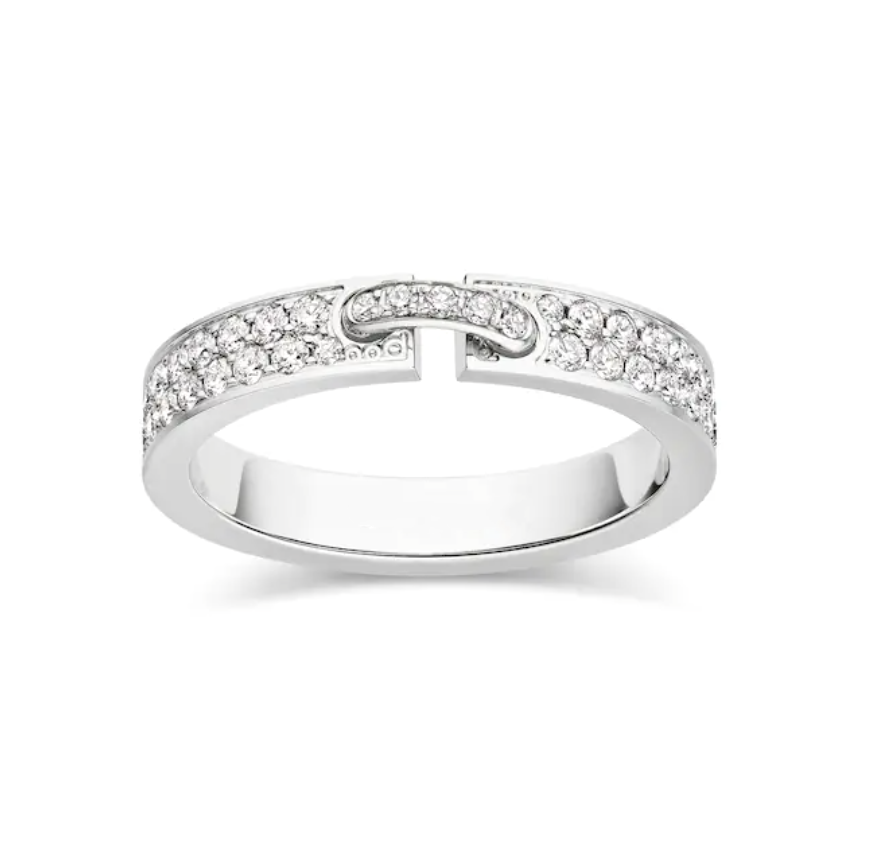 [Noble Jewelry]ALLIANCE LIENS VIDENCE PAVED DIAMOND 4MM RING