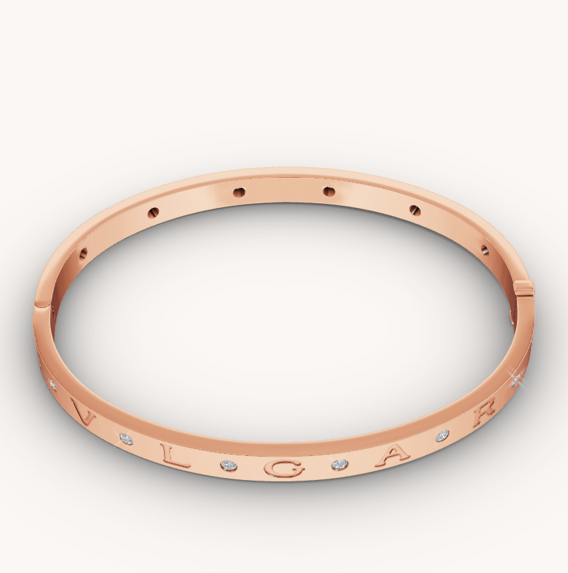 [Noble Jewelry]ZERO 1 PINK GOLD 12 DIAMONDS BRACELET