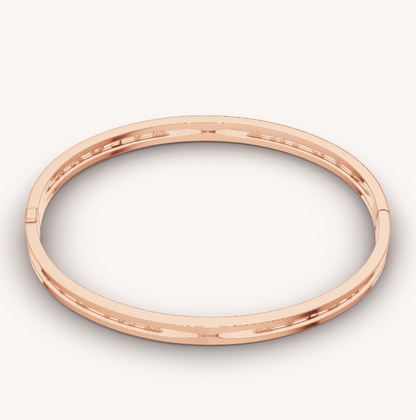 [Noble Jewelry]ZERO 1 SPIRAL LOGO PINK GOLD BRACELET