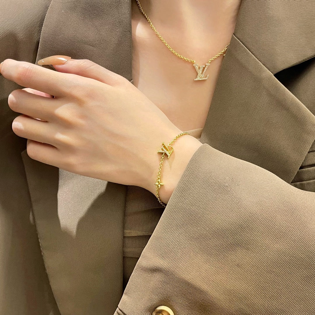 [Noble Jewelry]LOGO STAR MOTIF GOLD BRACELET