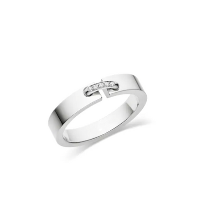 [Edler Schmuck] ALLIANCE LIENS VIDENCE DIAMANT 4MM RING