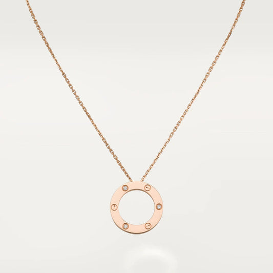 [Noble Jewelry]LOVE NECKLACE 16MM 3 DIAMONDS