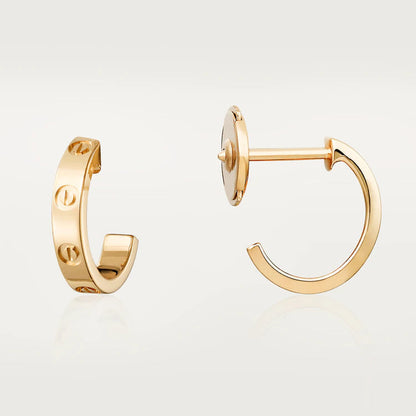 [Noble Jewelry]LOVE EARRINGS 2.65MM PINK GOLD