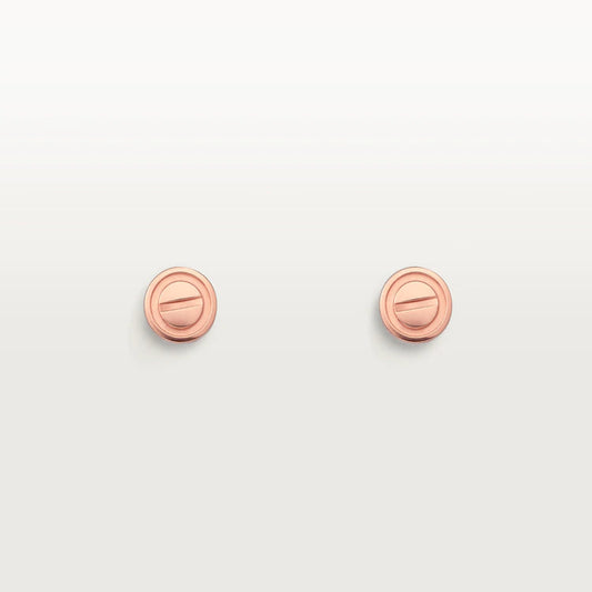 [Noble Jewelry]LOVE EARRINGS PINK GOLD 10MM