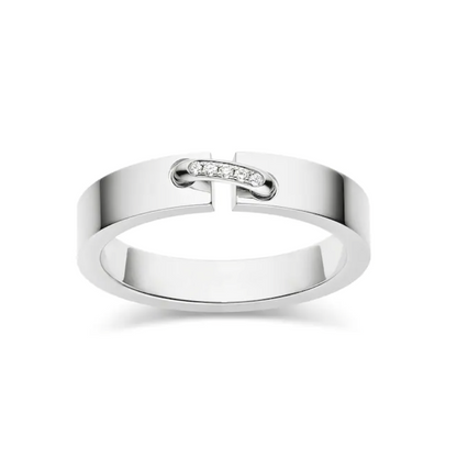 [Edler Schmuck] ALLIANCE LIENS VIDENCE DIAMANT 4MM RING