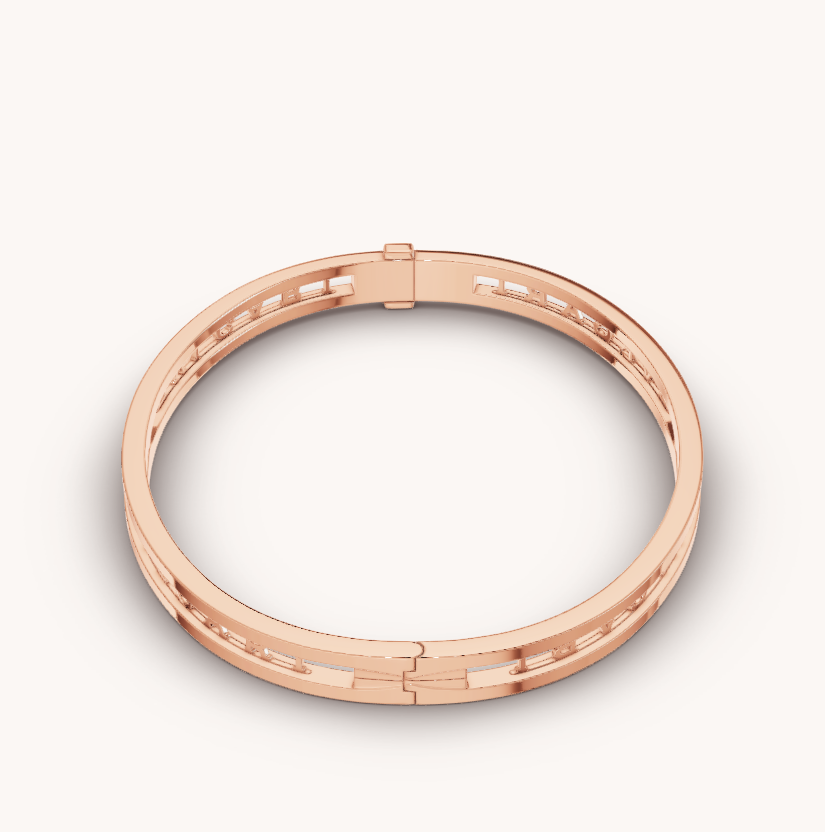 [Noble Jewelry]ZERO 1 SPIRAL LOGO PINK GOLD BRACELET