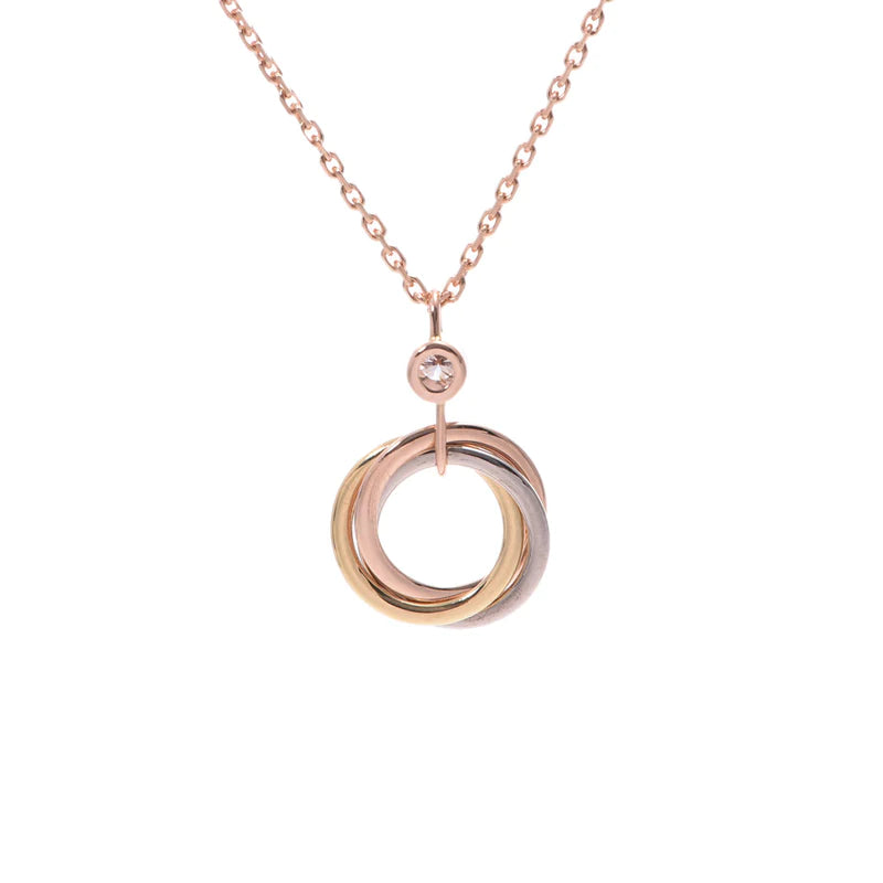 [Noble Jewelry]TRINITY SILVER GOLD PINK GOLD NECKLACE