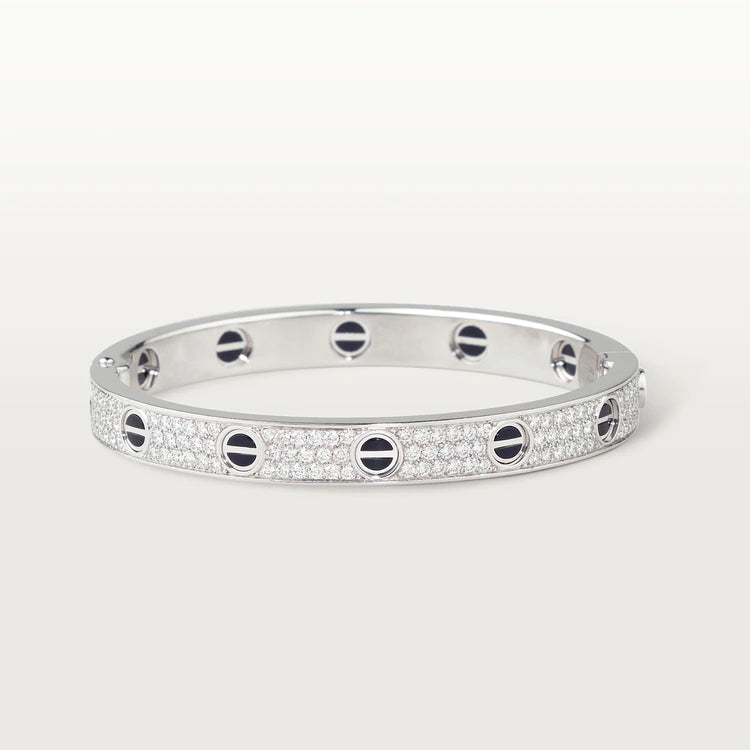 [Noble Jewelry]LOVE BRACELET 6.1MM DIAMOND-PAVED CERAMIC