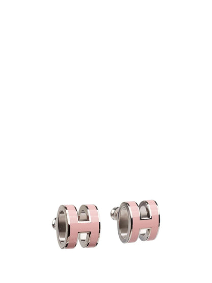 [Noble Jewelry]MINI POP H SILVER EARRINGS PINK