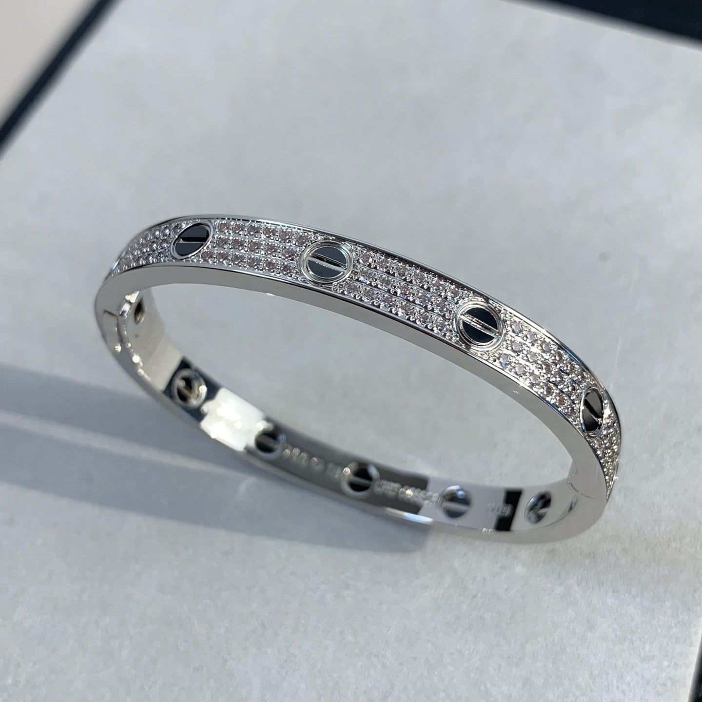 [Noble Jewelry]LOVE BRACELET 6.1MM DIAMOND-PAVED CERAMIC