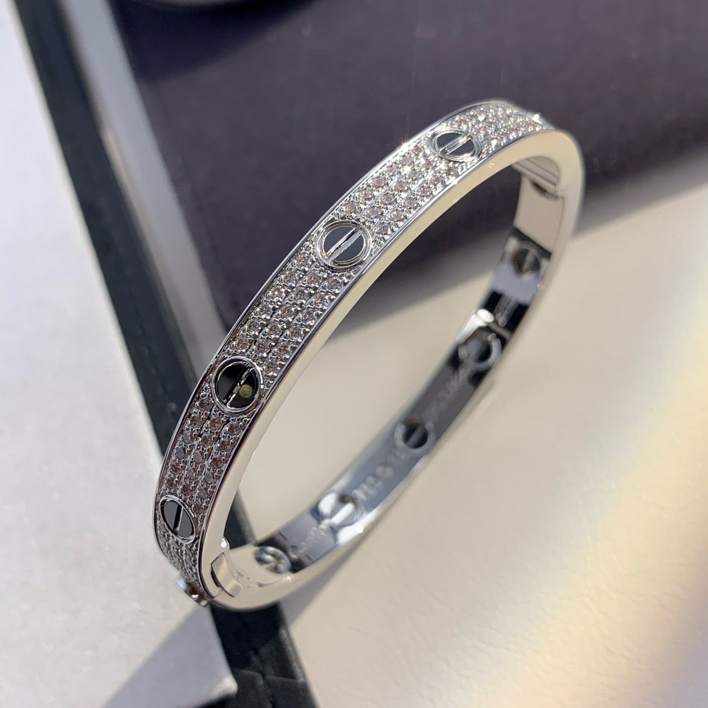 [Noble Jewelry]LOVE BRACELET 6.1MM DIAMOND-PAVED CERAMIC