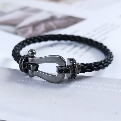 [Noble Jewelry]FORCE LARGE SERIES HORSESHOE BLACK SAMURAI BRACELET