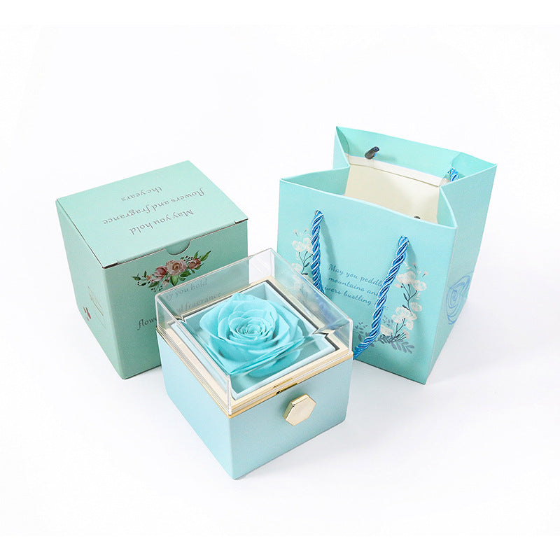 CREATIVE ROTATING PRESERVED ROSE JEWELRY GIFT BOXï¼_O LOGO)