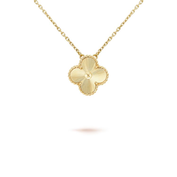 [Noble Jewelry]CLOVER 15MM LASER NECKLACE