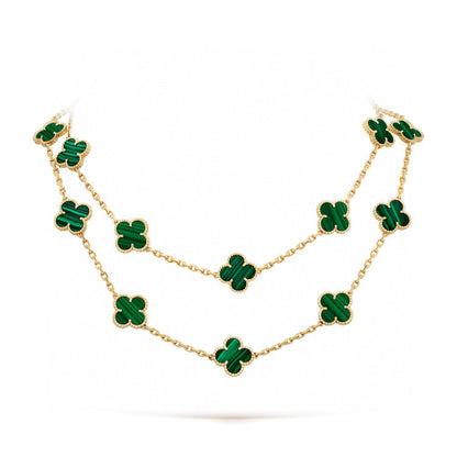 [Noble Jewelry]CLOVER 20 MOTIFS MALACHITE GOLD