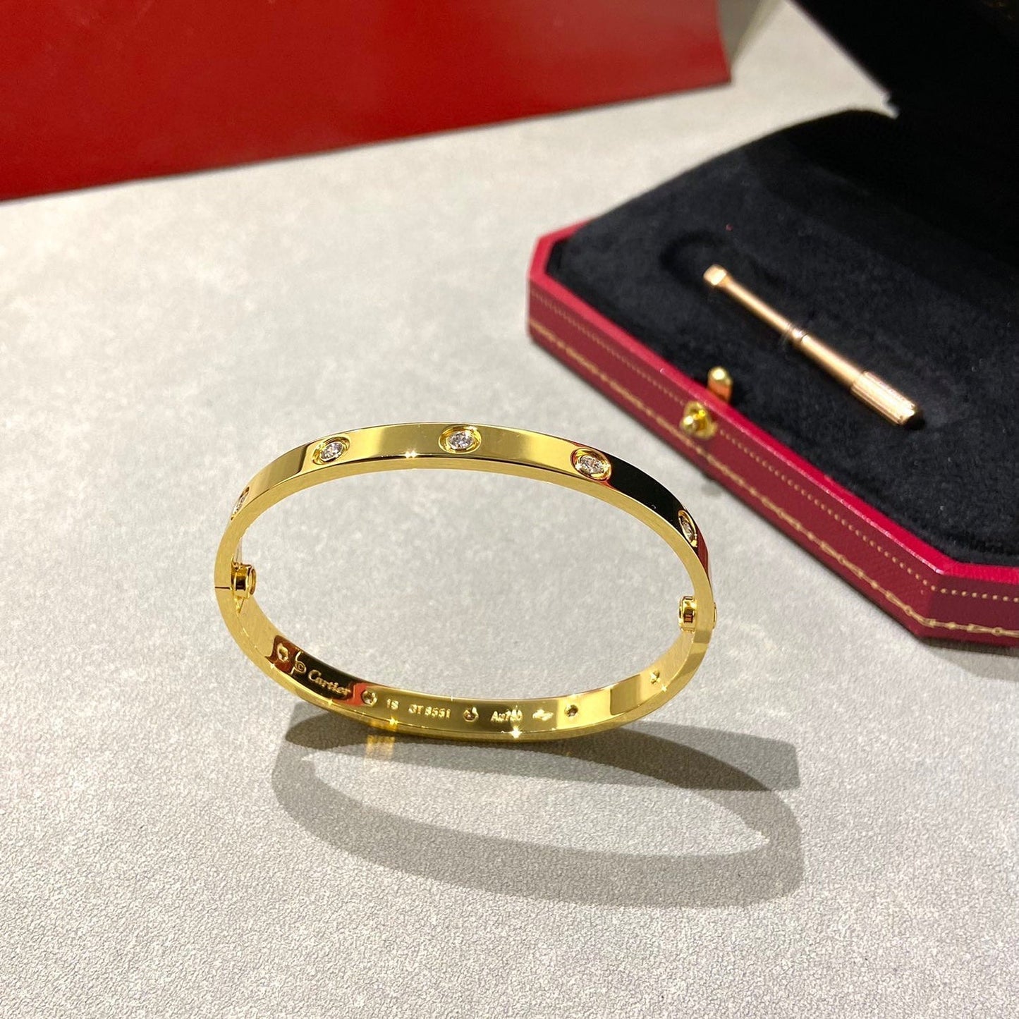 [Noble Jewelry]LOVE BRACELET 6.1MM 10 DIAMONDS