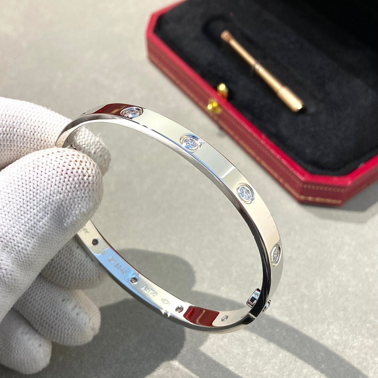 [Noble Jewelry]LOVE BRACELET 6.1MM 10 DIAMONDS