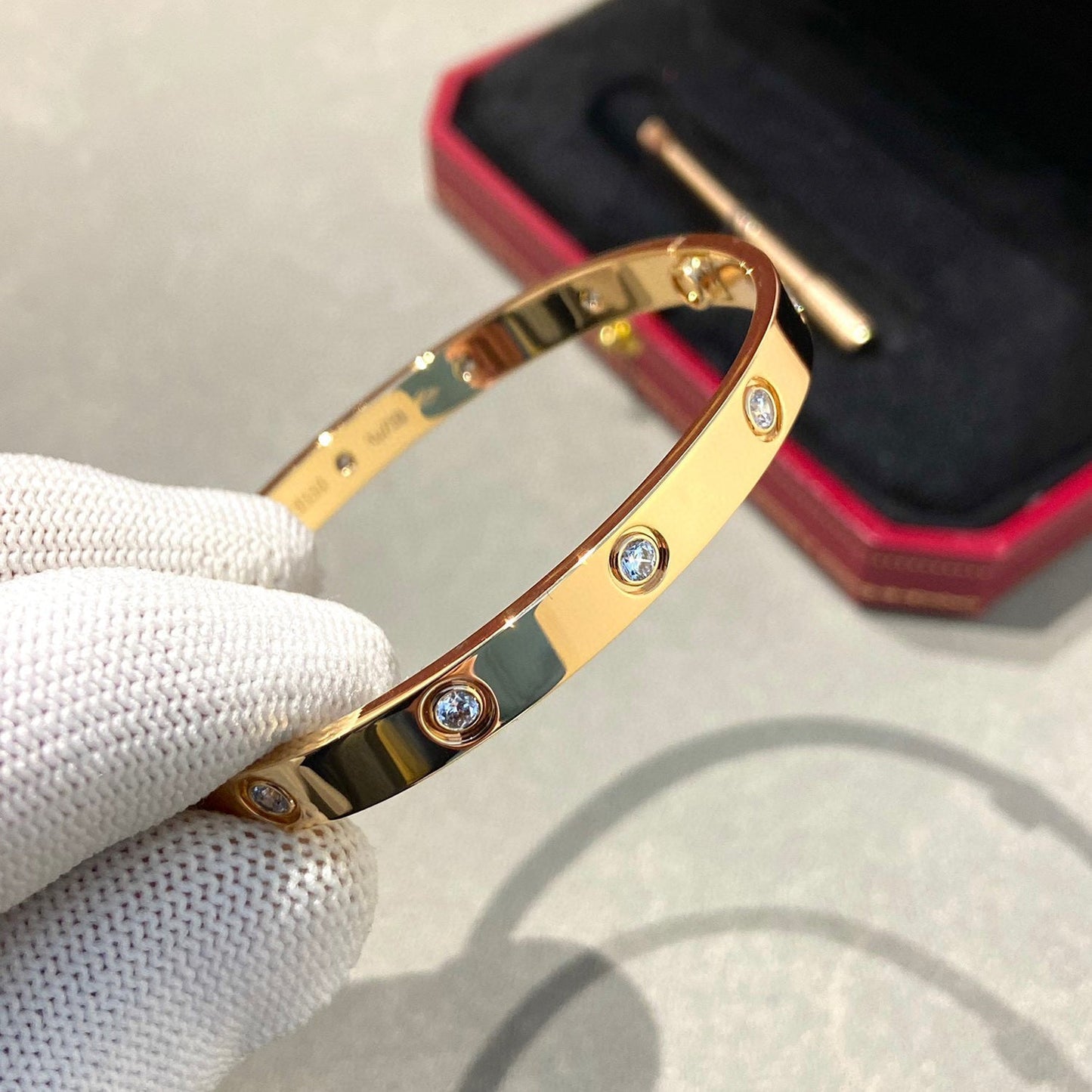 [Noble Jewelry]LOVE BRACELET 6.1MM 10 DIAMONDS