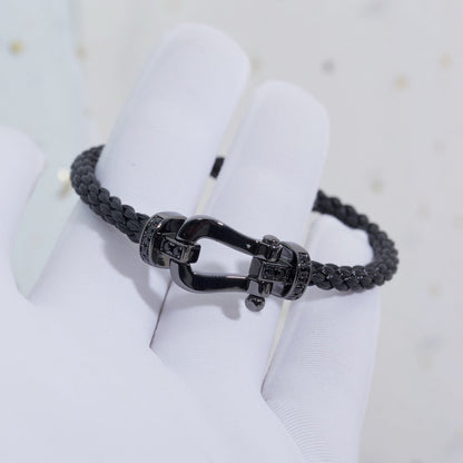 [Noble Jewelry]FORCE LARGE SERIES HORSESHOE BLACK SAMURAI BRACELET