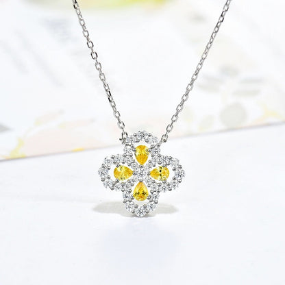 [Noble Jewelry]LOOP NECKLACE FULL MOTIF DIAMOND 16MM MULTIPLE COLORS