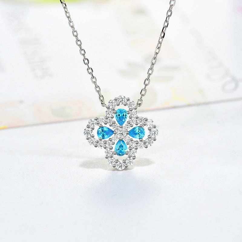 [Noble Jewelry]LOOP NECKLACE FULL MOTIF DIAMOND 16MM MULTIPLE COLORS