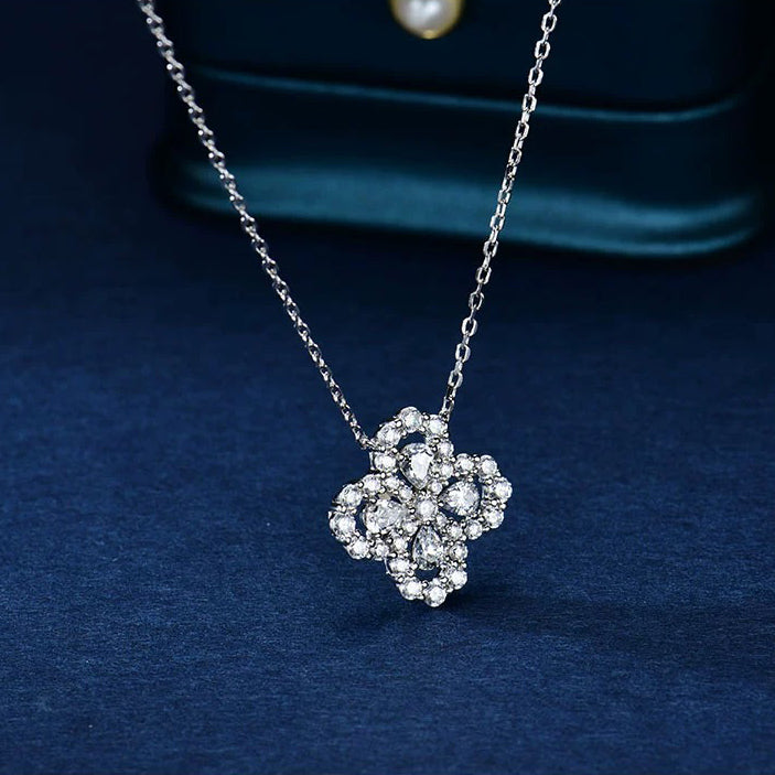 [Noble Jewelry]LOOP NECKLACE FULL MOTIF DIAMOND 16MM MULTIPLE COLORS