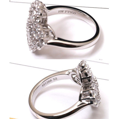 [Noble Jewelry]LOOP RING FULL MOTIF DIAMOND 16MM SILVE