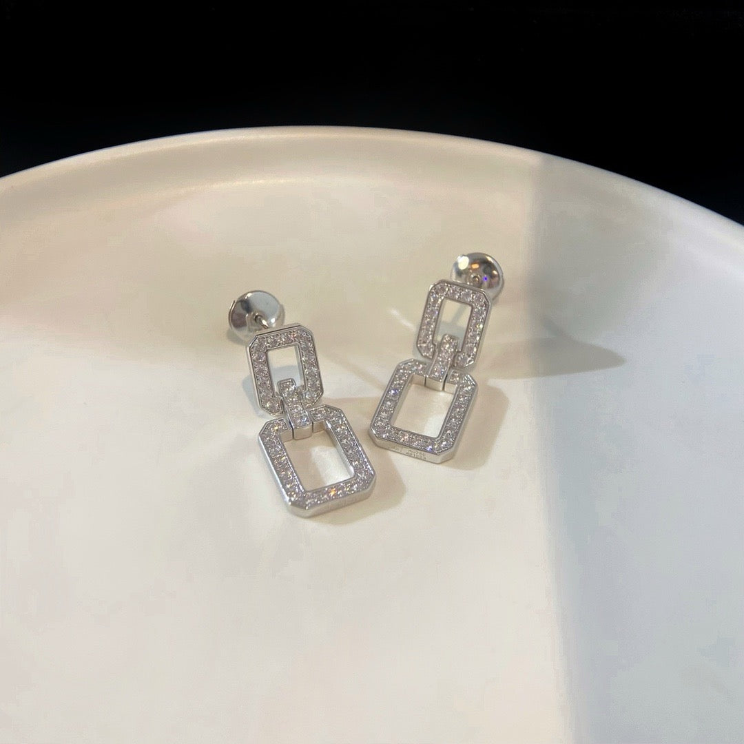 [Noble Jewelry]LINKS MEDIUM EARRINGS DIAMOND