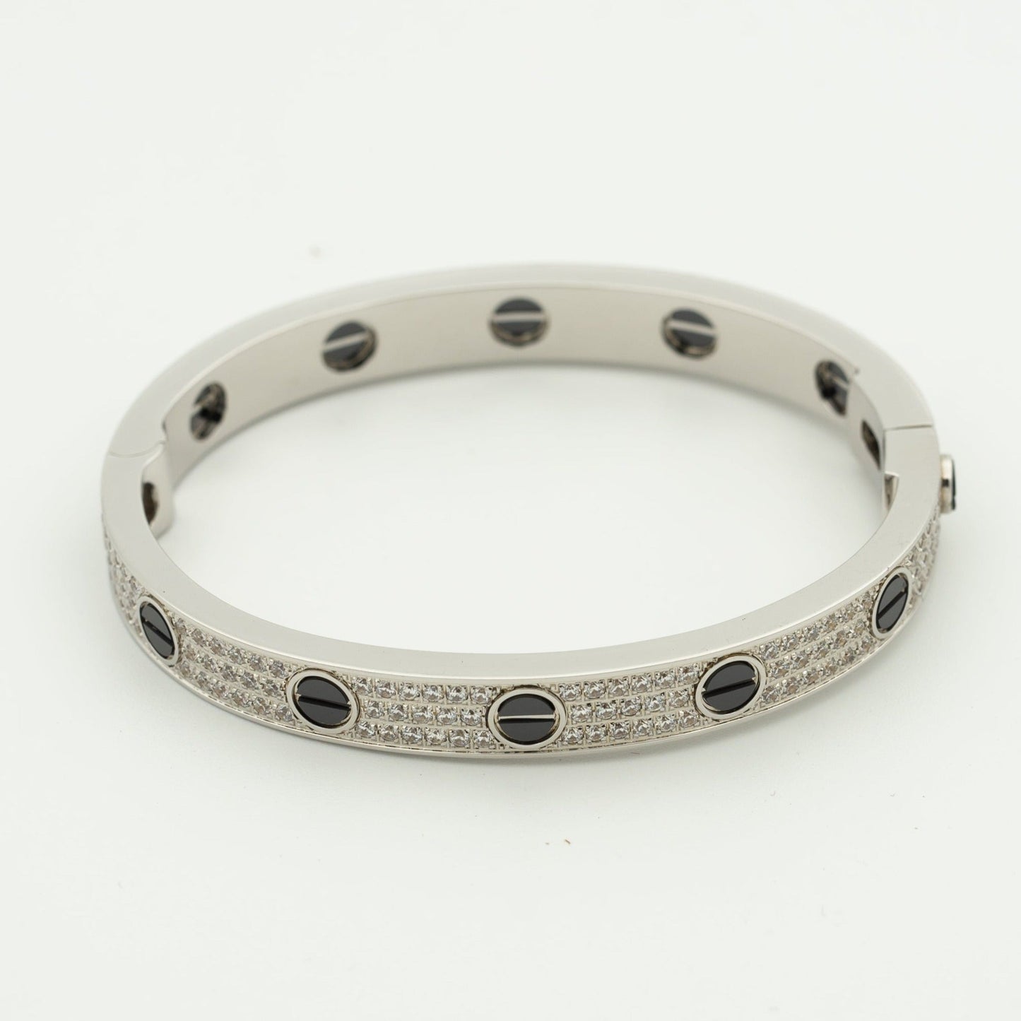 [Noble Jewelry]LOVE BRACELET 6.1MM DIAMOND-PAVED CERAMIC