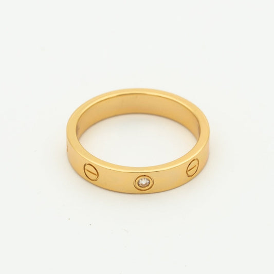 [Noble Jewelry]LOVE RING 4MM 1 DIAMOND PINK GOLD