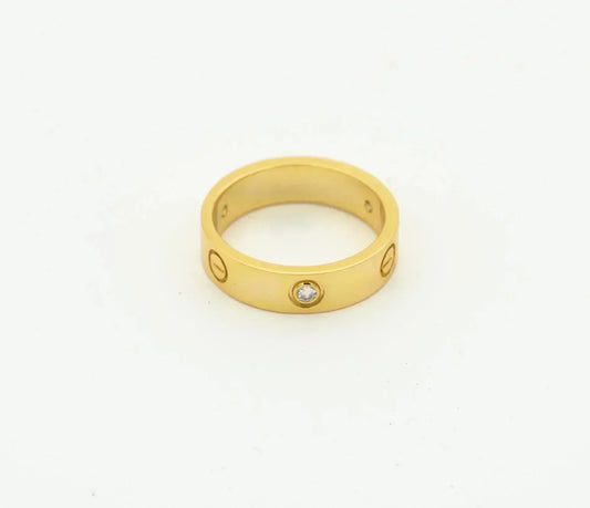 [Noble Jewelry]LOVE RING 4MM 1 DIAMOND GOLD