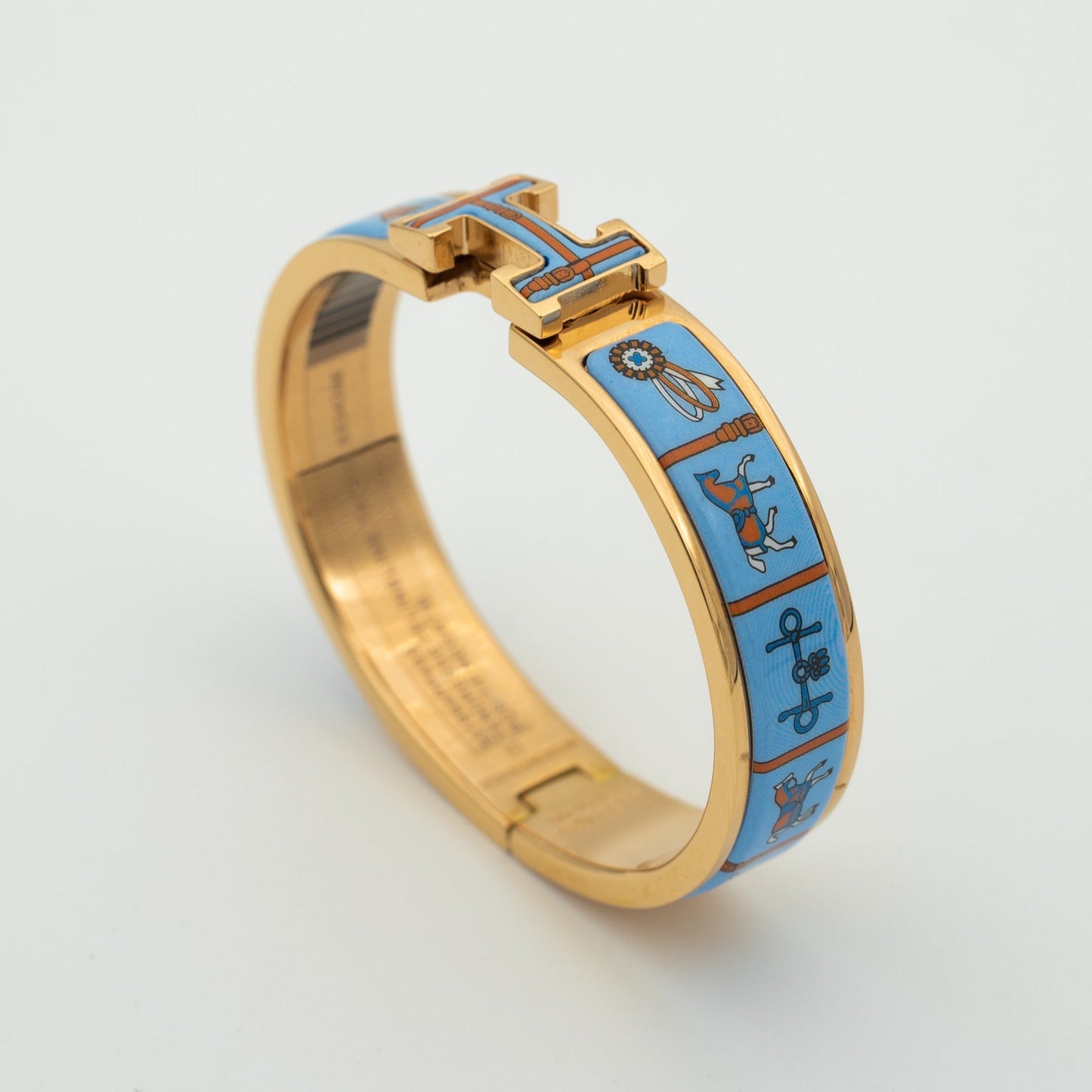 [Noble Jewelry]H PINK GOLD BRACELET BLUE CERAMIC