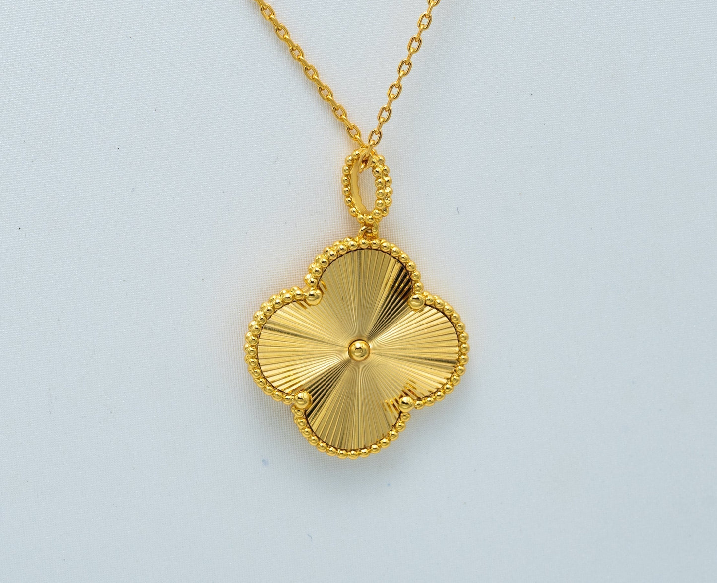 [Noble Jewelry]CLOVER 25MM PEDANT NECKLACE GOLD