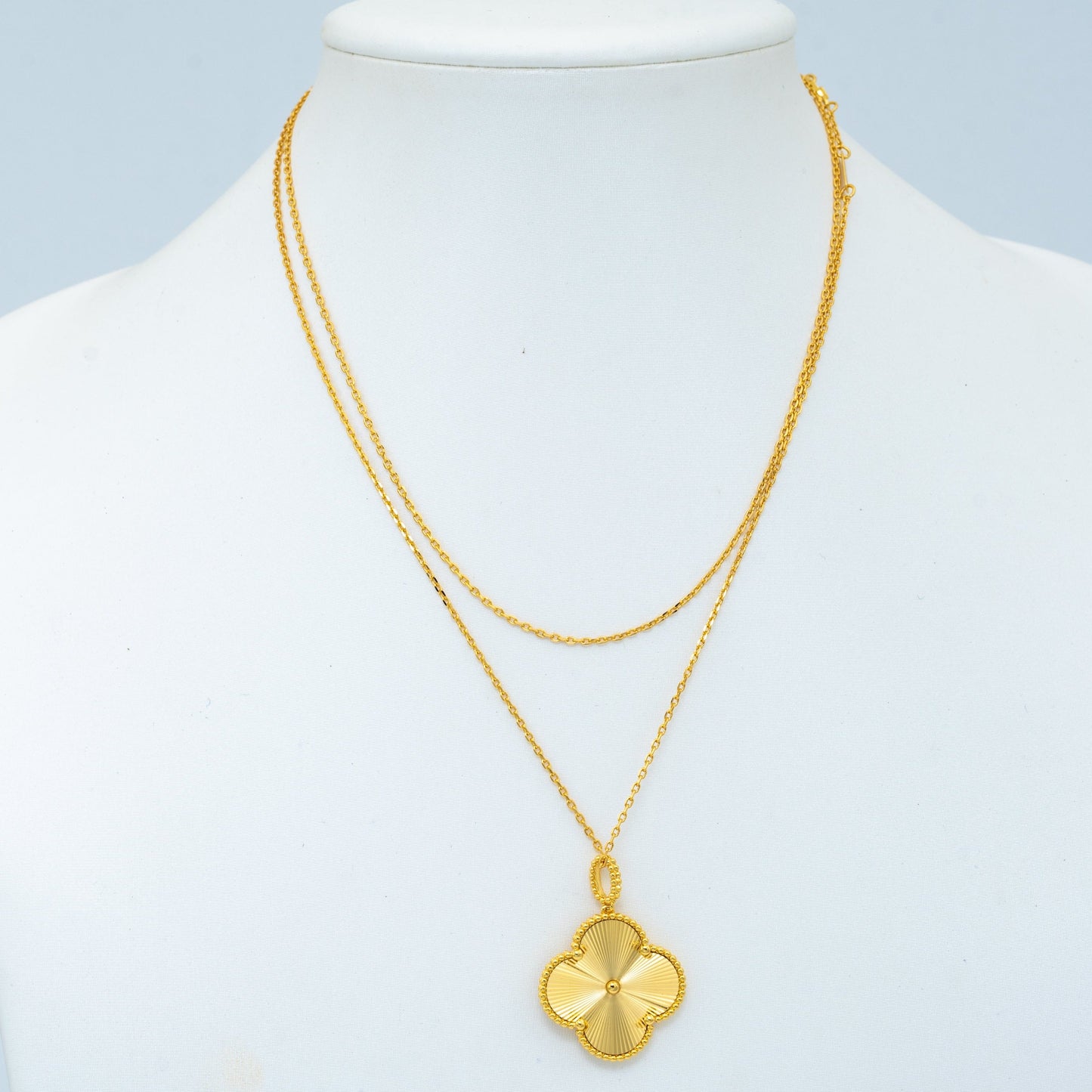 [Noble Jewelry]CLOVER 25MM PEDANT NECKLACE GOLD