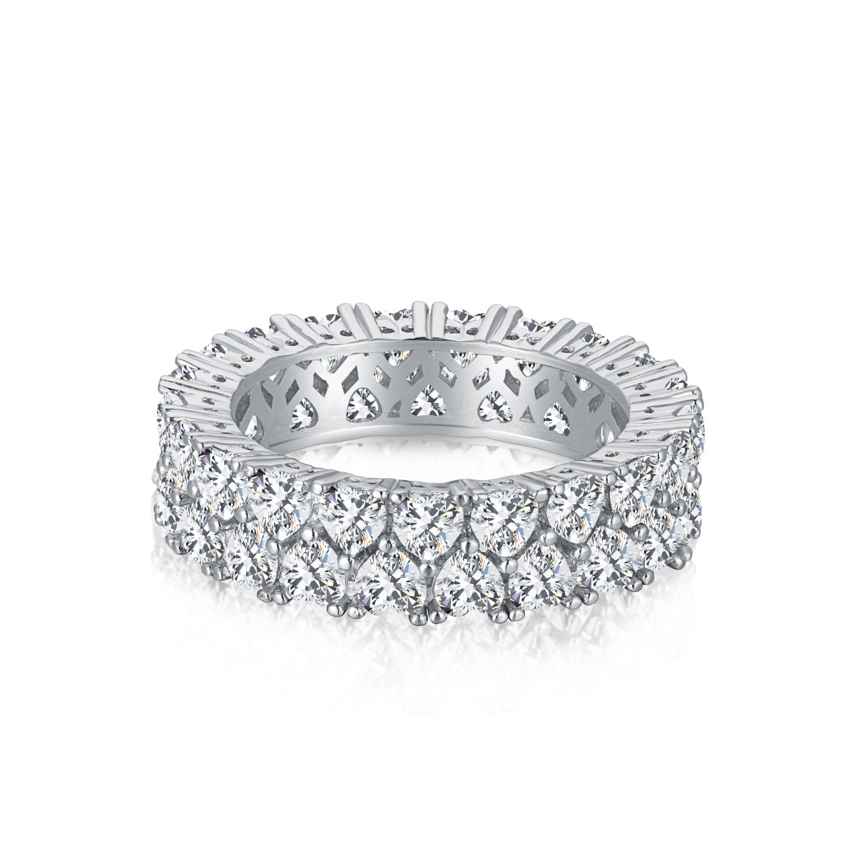 [Noble Jewelry]Sparkling Full Heart Ring