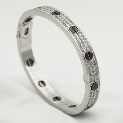 [Noble Jewelry]LOVE BRACELET 6.1MM DIAMOND-PAVED CERAMIC