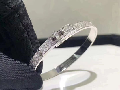 [Noble Jewelry]HM KELLY BRACELET IN SILVER AND FULL PAVE DIAMOND