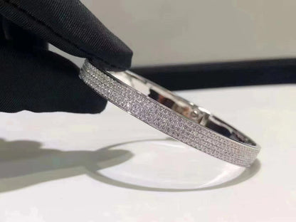 [Noble Jewelry]HM KELLY BRACELET IN SILVER AND FULL PAVE DIAMOND