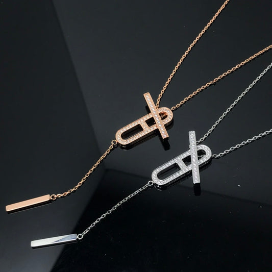 [Noble Jewelry]HM NECKLACE PLATINUM ROSE GOLD DIAMOND