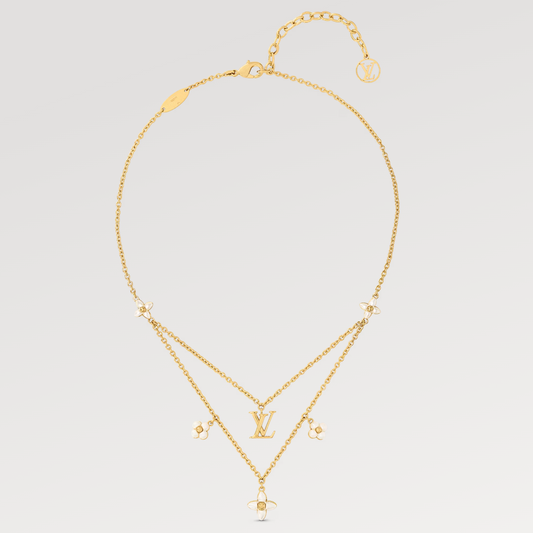 [Noble Jewelry]FLOWERGRAM GOLD MOP DOUBLE ROW NECKLACE