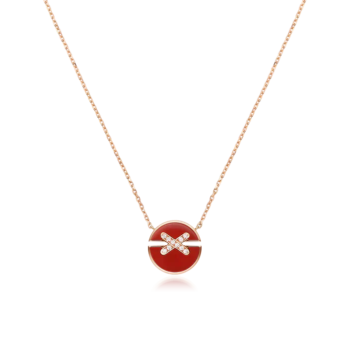 [Noble Jewelry]JEUX DE ROSE GOLD DIAMOND NECKLACE